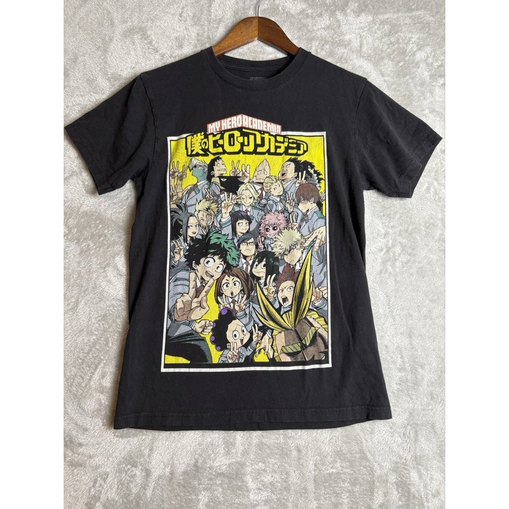 Anime My Hero Academy Funimation Black Graphic‎ T-Shirt Men's Size XL Heroes